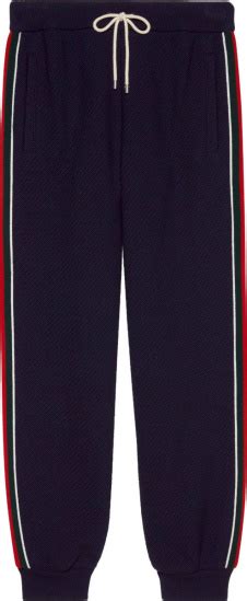 gucci trackpants navy|gucci style track pants.